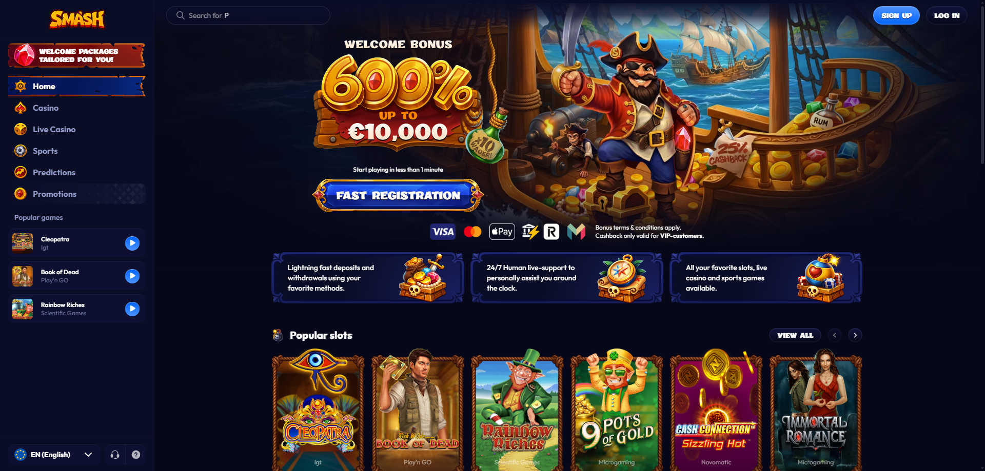 Smash Casino Desktop Screenshot