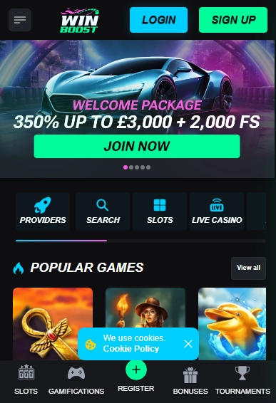 WinBoost Casino Mobile Screenshot